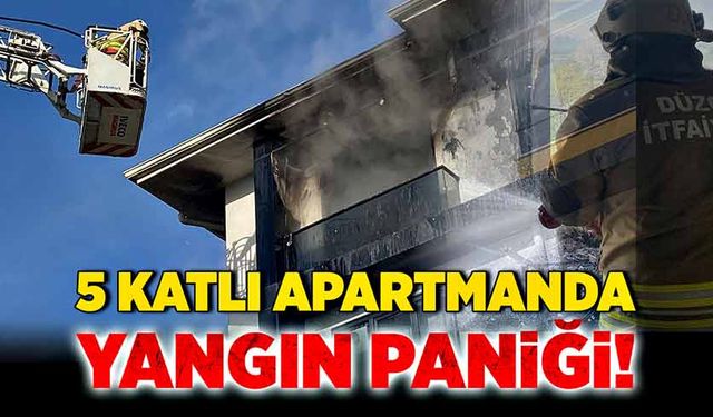 5 katlı apartmanda yangın paniği!