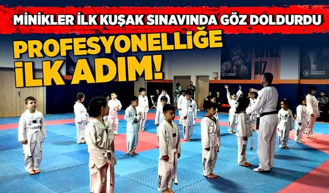 Profesyonelliğe ilk adım! Minikler ilk kuşak sınavında göz doldurdu