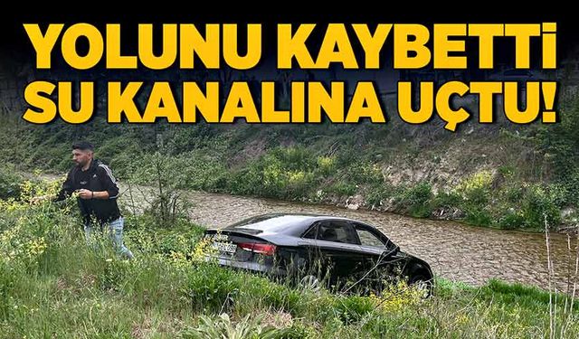 Yolunu kaybetti, su kanalına uçtu!