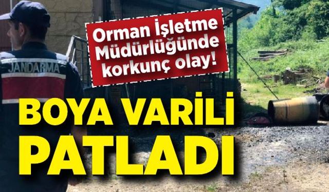 Orman İşletme Müdürlüğü'ne ait depodaki boya varili patladı: 2’si ağır 3 yaralı