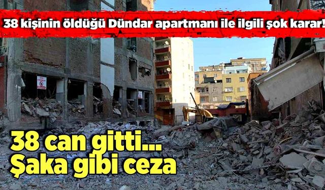 38 kişinin öldüğü Dündar apartmanı ile ilgili şok karar!