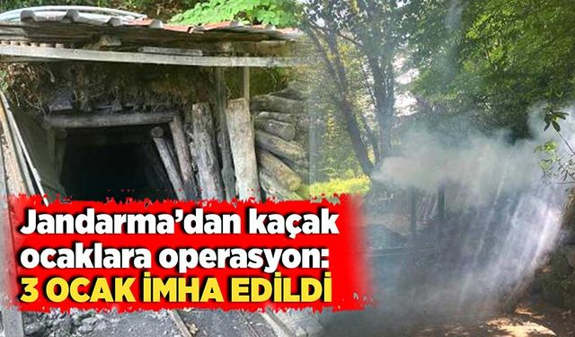 Jandarma’dan kaçak ocaklara operasyon: 3 ocak imha edildi