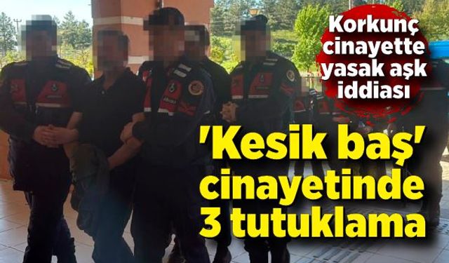 'Kesik baş' cinayetinde 3 tutuklama