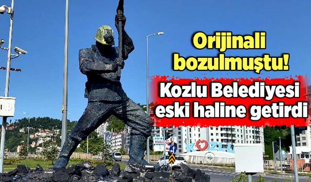 Orijinali bozulmuştu, Kozlu Belediyesi eski haline getirdi