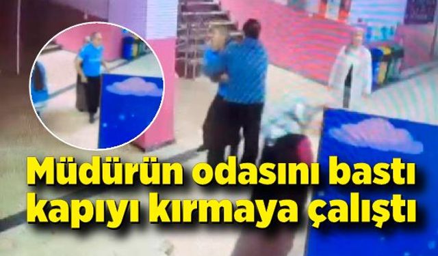 Okulda dehşet! müdürün odasını bastı, kapıyı kırmaya çalıştı