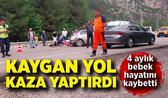 Otomobil bariyere çarptı: 4 aylık bebek hayatını kaybetti, 2 kişi yaralandı