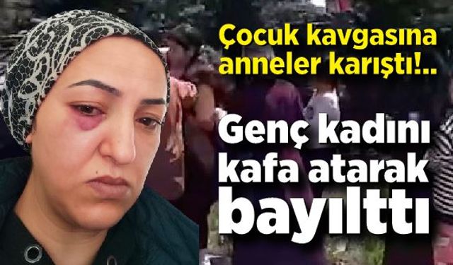 Anneye bayıltan kafa! Çocukların park kavgasına anneler dahil olunca ortalık karıştı