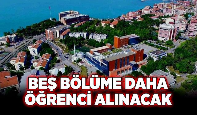 Beş bölüme daha öğrenci alınacak