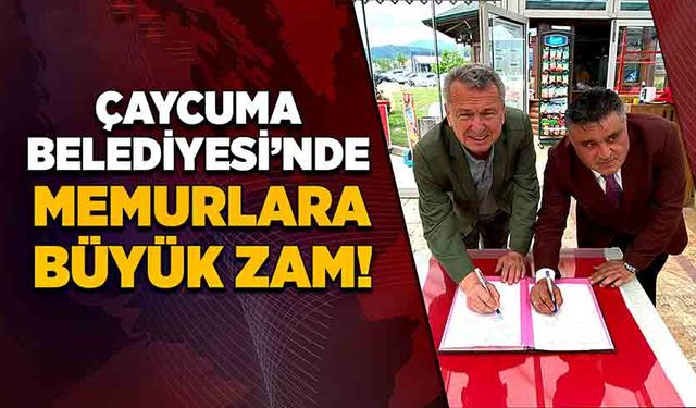 Çaycuma Belediyesi’nde memurlara 7.250 liradan başlayan zam