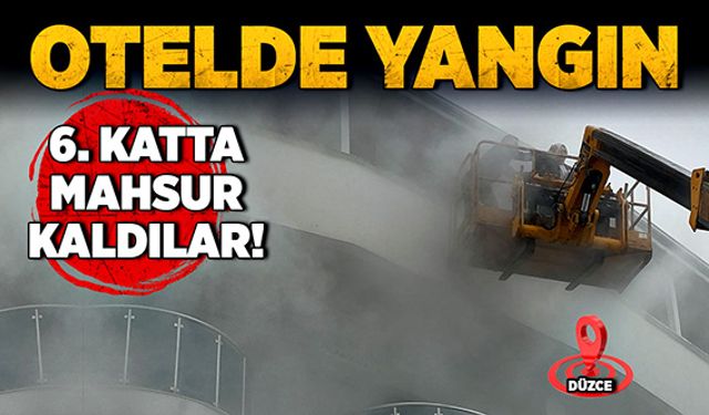 Otelde yangın! 6. katta mahsur kaldılar!