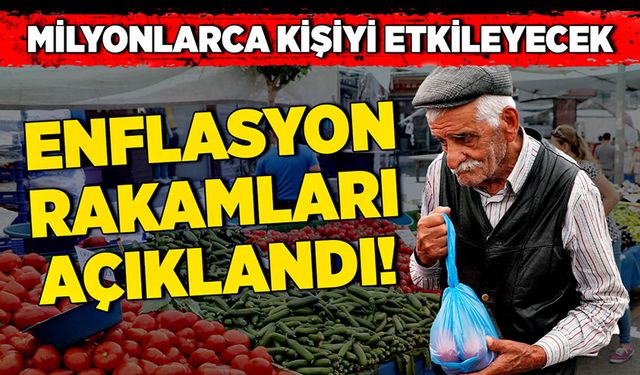 Milyonlarca kişiyi etkileyecek enflasyon rakamları açıklandı!