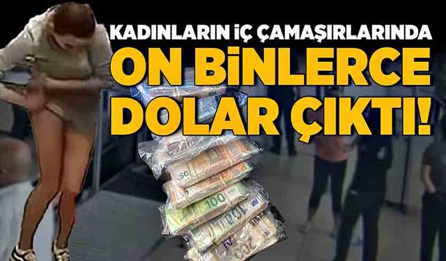 Kadınların iç çamaşırlarında on binlerce dolar çıktı!