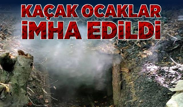 Kaçak ocakları jandarma imha etti!