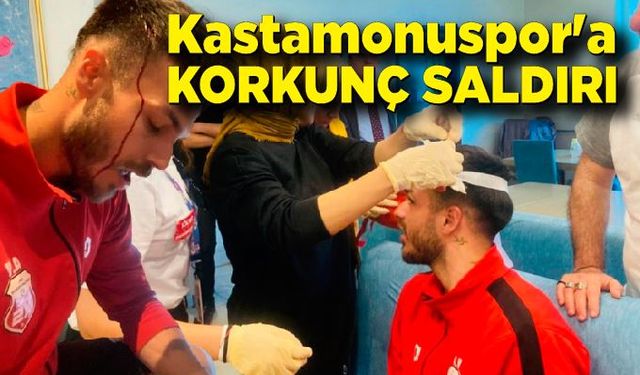 Kastamonuspor'a korkunç saldırı; Futbolcular taraftarların saldırısına uğradı