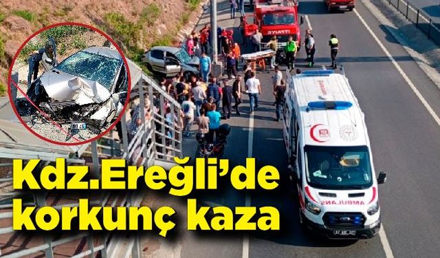 Kdz.Ereğli'de korkunç kaza! 4 yaralı