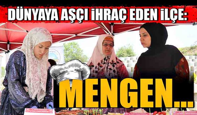 Dünyaya aşçı ihraç eden ilçe: Mengen…