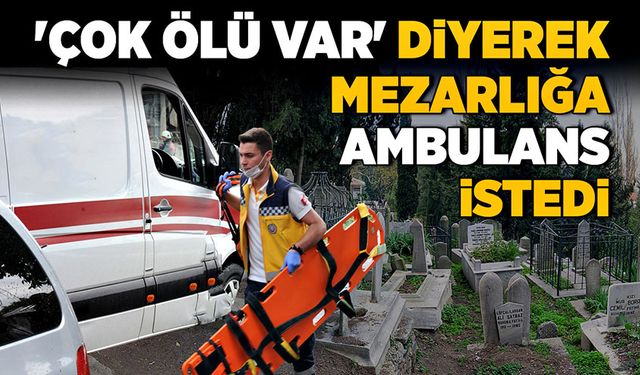 'Burada çok ölü var' diyerek mezarlığa ambulans istedi!