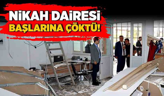 Nikah dairesi başlarına çöktü!