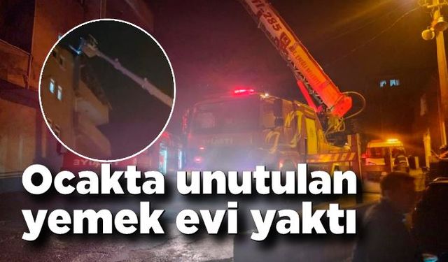 Kdz.Ereğli'de ocakta unutulan yemek yangına sebep oldu