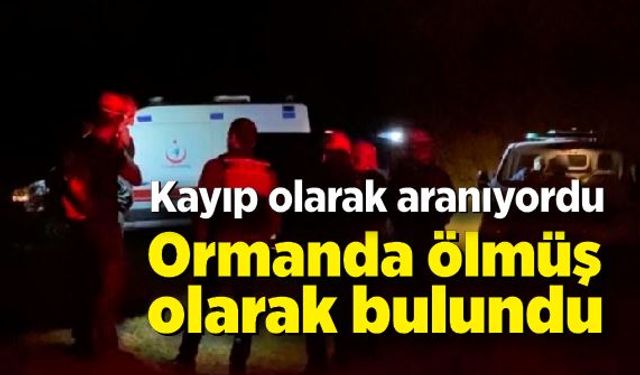 Kayıp adam ormanda ölü bulundu