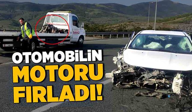 Otomobilin motoru fırladı!