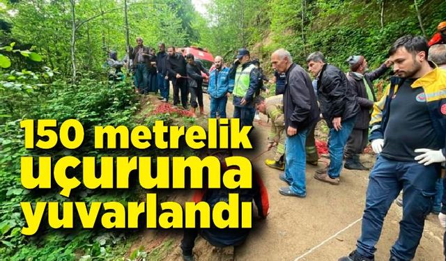 Kontrolden çıkan araç 150 metrelik uçuruma yuvarlandı: 1 ölü, 4 yaralı