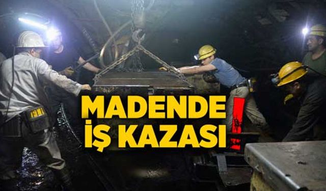 Madende iş kazası;1 yaralı