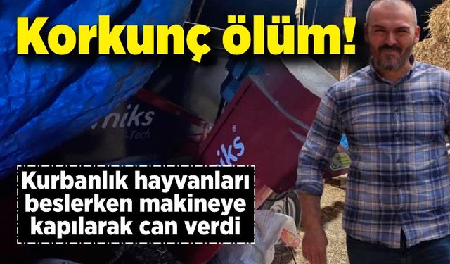 Feci ölüm! Yem kırma makinesine kapılarak hayatını kaybetti