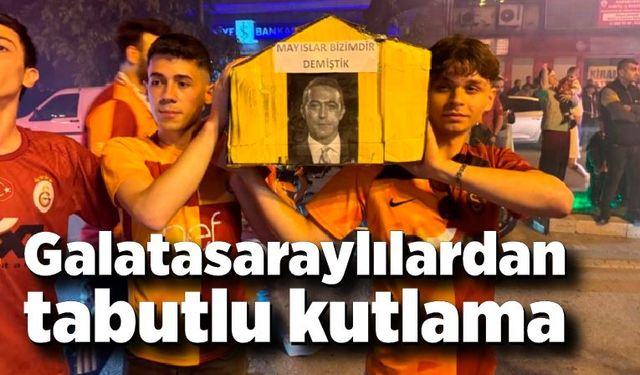 Zonguldak'ta Galatasaraylılardan tabutlu kutlama