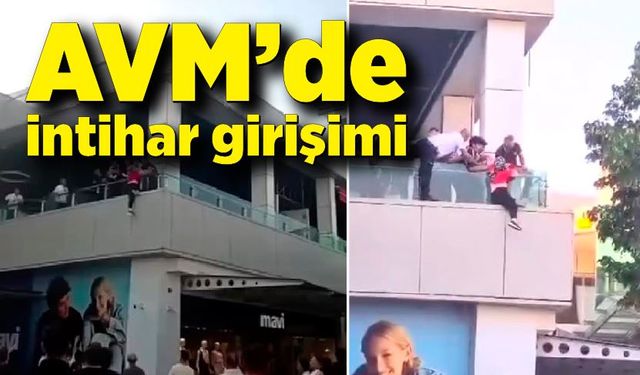 AVM'de intihar girişimi