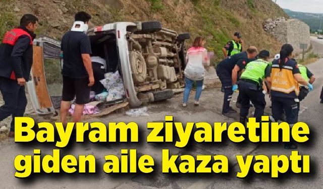 Bayram ziyaretine giden aile kaza yaptı: 1'i ağır 8 yaralı