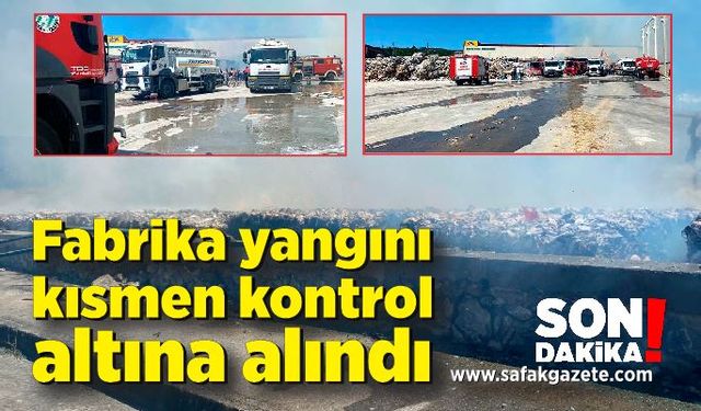 Çaycuma'da fabrika yangını kısmen kontrol altında