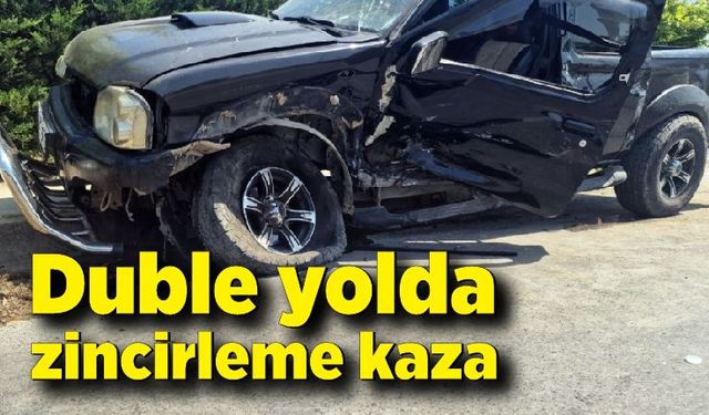 Duble yolda zincirleme kaza: 4 yaralı