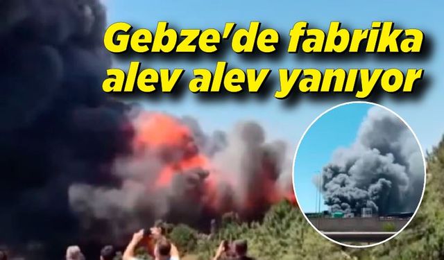 Gebze'de fabrika alev alev yanıyor