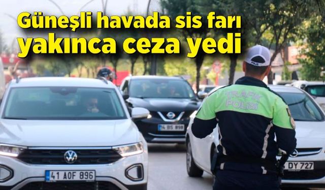 Güneşli havada sis farı yakınca ceza yedi, "Sis farlarının açık olması hoşuma gidiyor" dedi