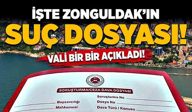 İşte Zonguldak’ın suç dosyası! Vali bir bir açıkladı!