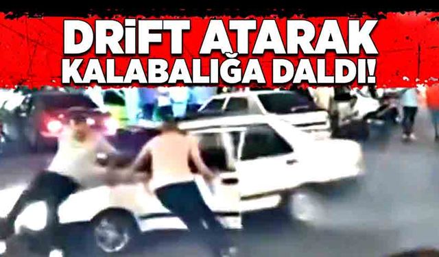 Drift atarak kalabalığa daldı!