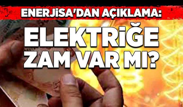 Enerjisa'dan açıklama: Elektriğe zam var mı?