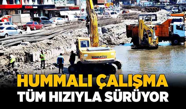 Hummalı çalışma tüm hızıyla sürüyor