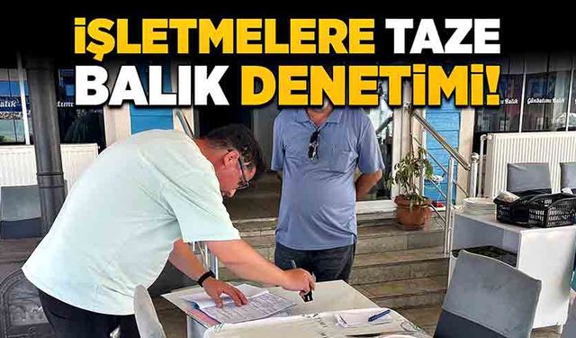 İşletmelere taze balık denetimi!