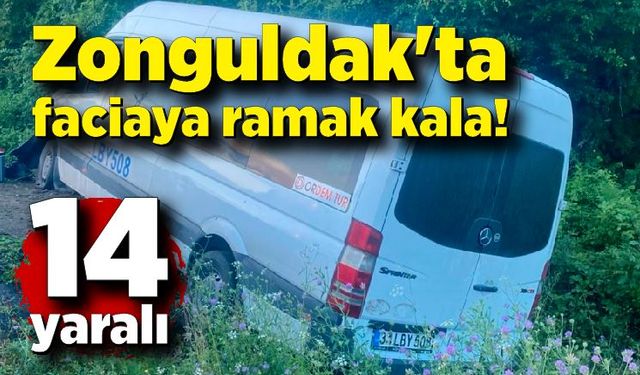 Zonguldak'ta faciadan dönüldü! 14 yaralı