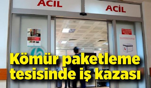 Kömür paketleme tesisinde iş kazası: 1 kişi yaralandı