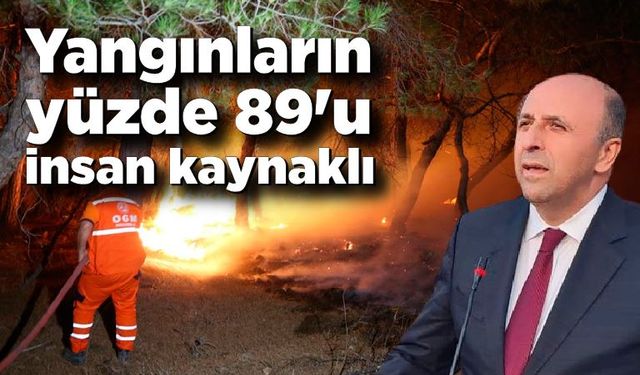 Faruk Bayraktaroğlu: Yangınların yüzde 89'u insan kaynaklı