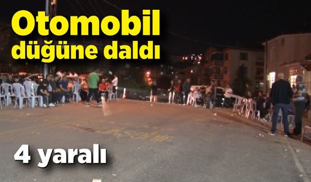 Otomobil düğüne daldı: 4 yaralı