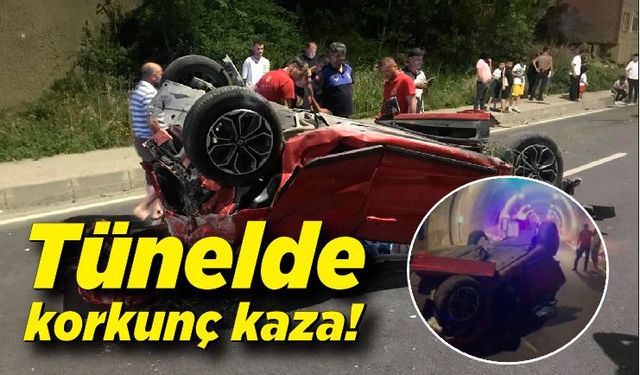 Zonguldak'ta tünel çıkışında korkunç kaza; 2 ağır yaralı!