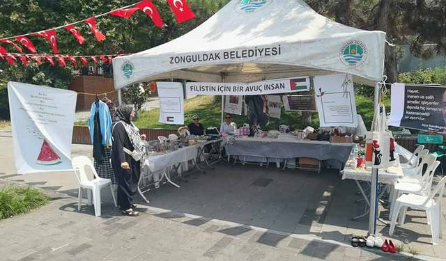 Zonguldaklı kadınlar Gazze için kermes düzenledi