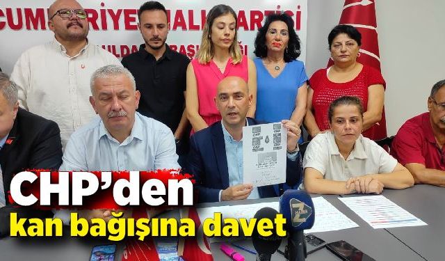 CHP’den kan bağışına davet