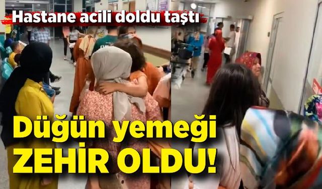 Düğün yemeği zehir oldu: Hastane acili doldu taştı