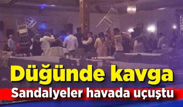 Düğünde kavga: Sandalyeler havada uçuştu