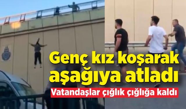 İkna çalışmaları sürerken koşarak aşağıya atladı! Vatandaşlar çığlık çığlığa kaldı